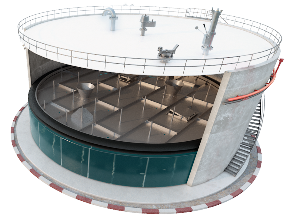 Storagetech  Self-Supported Lightweight Storage Tank Roofs with Aluminum  Geodesic Dome Roofs 