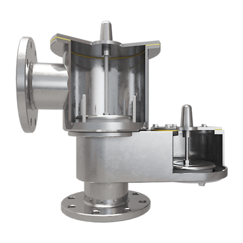 Pressure Vacuum Relief Valve Top mounted pipe away weight loaded