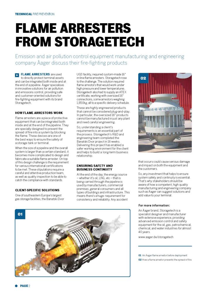 Customer-Oriented Flame Arresters from Storagetech