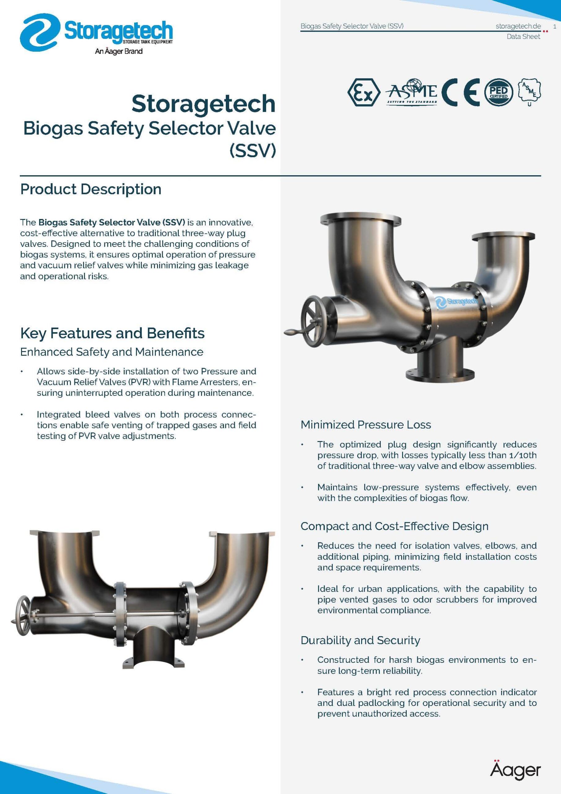 Biogas Safety Selector Valve (SSV) 5