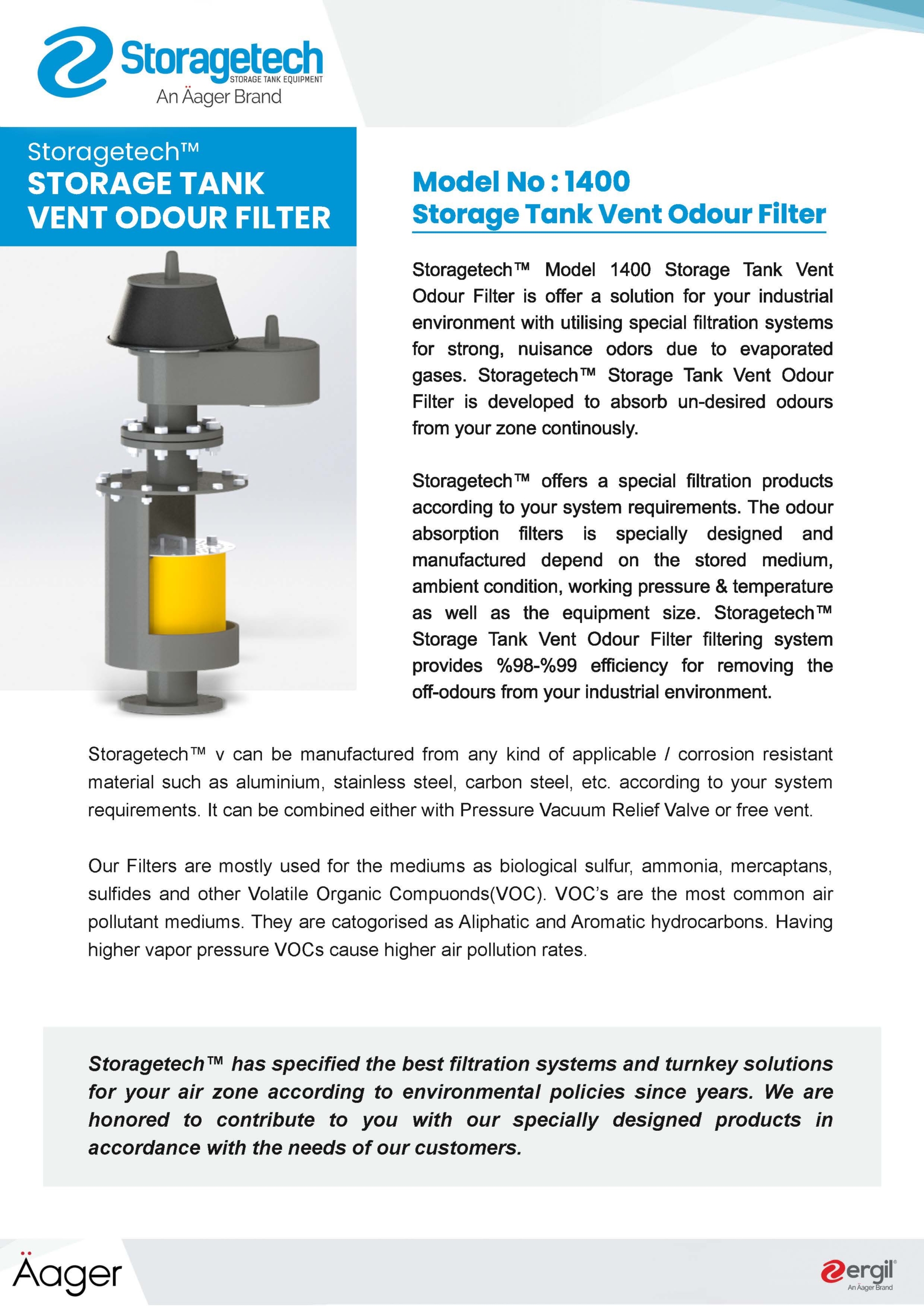 Storage Tank Vent Odour Filter 5