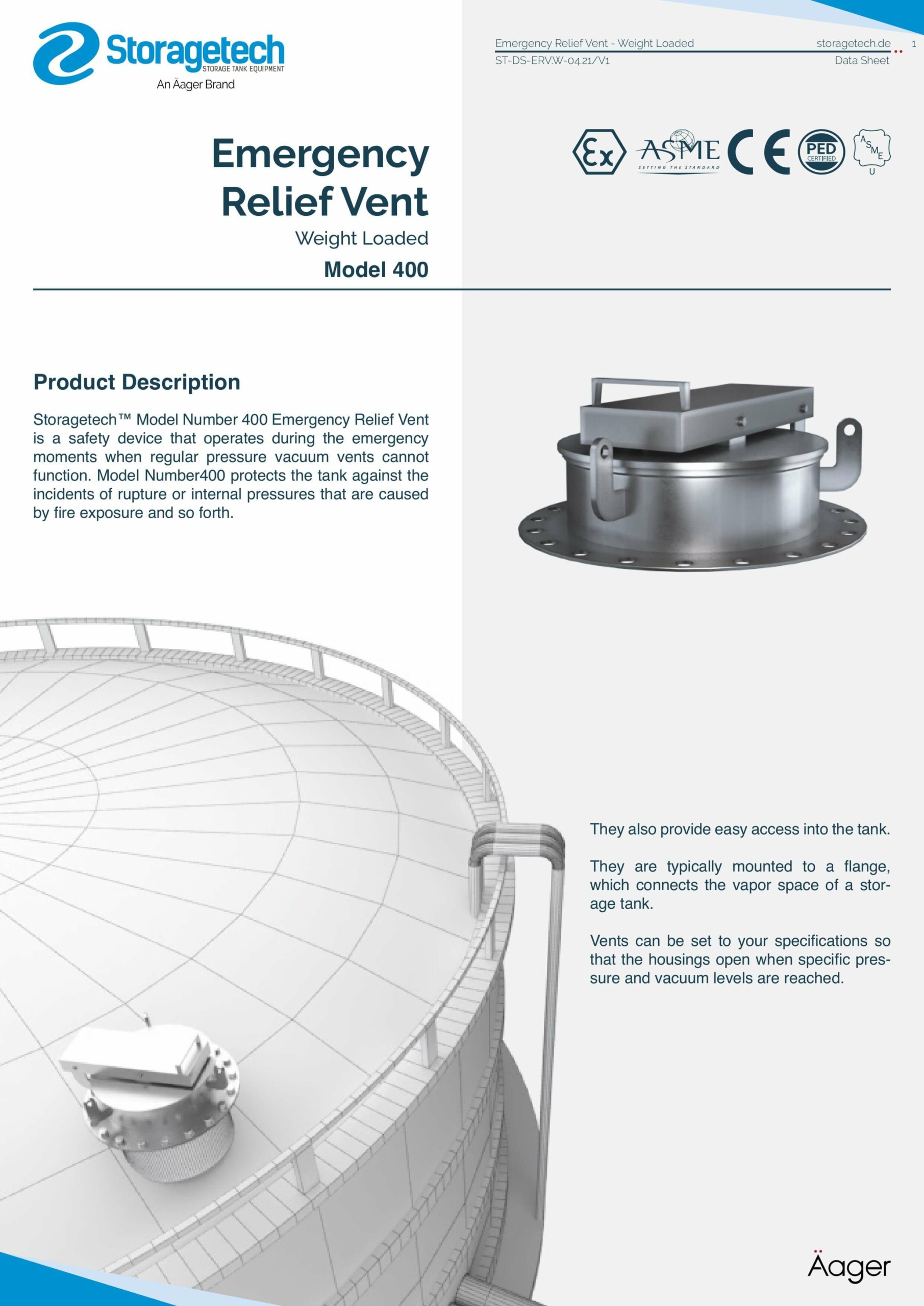 Emergency Pressure Relief Vent (Weight loaded) 5
